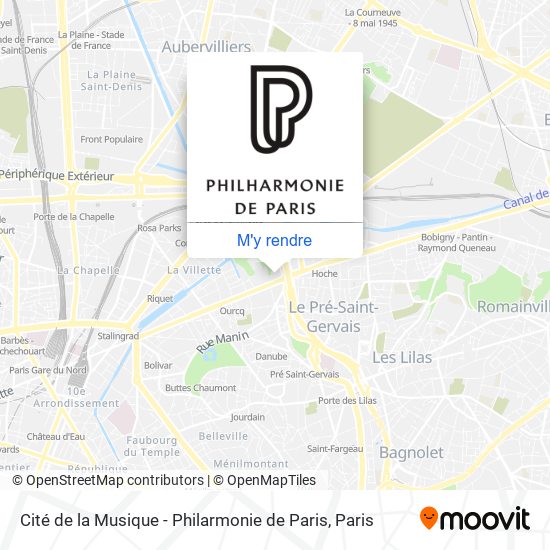 Cité de la Musique - Philarmonie de Paris plan