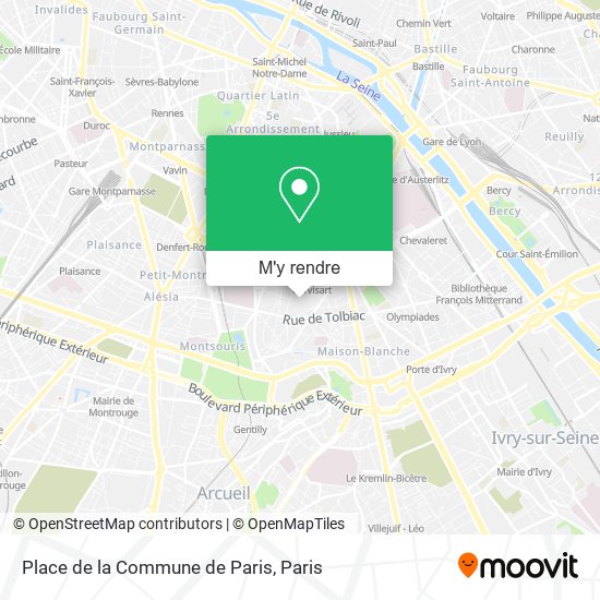 Place de la Commune de Paris plan