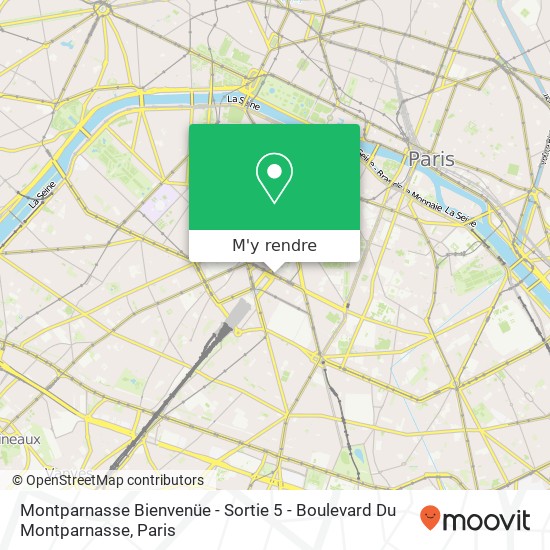 Montparnasse Bienvenüe - Sortie 5 - Boulevard Du Montparnasse plan