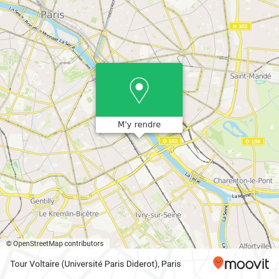 Tour Voltaire (Université Paris Diderot) plan