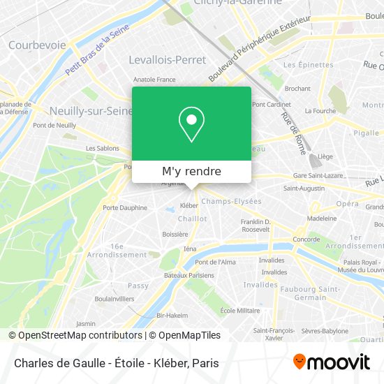 Charles de Gaulle - Étoile - Kléber plan