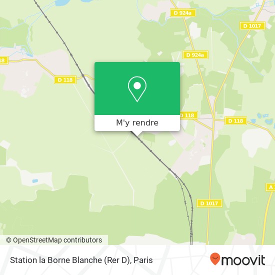 Station la Borne Blanche (Rer D) plan