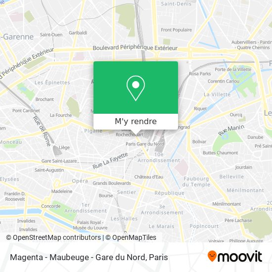 Magenta - Maubeuge - Gare du Nord plan