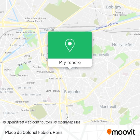 Place du Colonel Fabien plan
