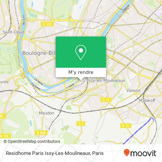 Residhome Paris Issy-Les-Moulineaux plan
