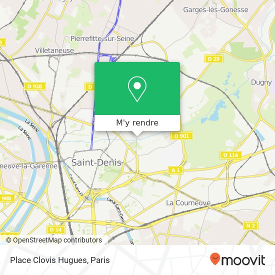 Place Clovis Hugues plan