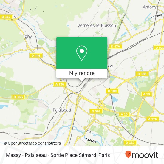 Massy - Palaiseau - Sortie Place Sémard plan