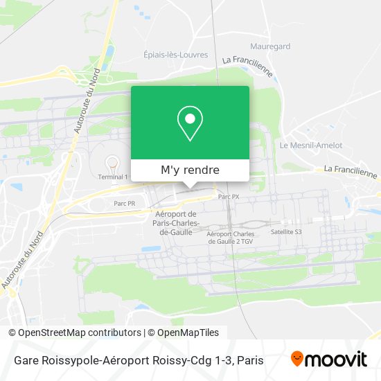 Gare Roissypole-Aéroport Roissy-Cdg 1-3 plan