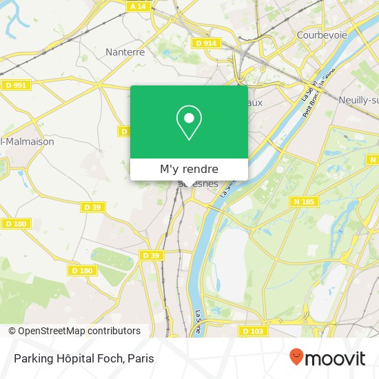 Parking Hôpital Foch plan
