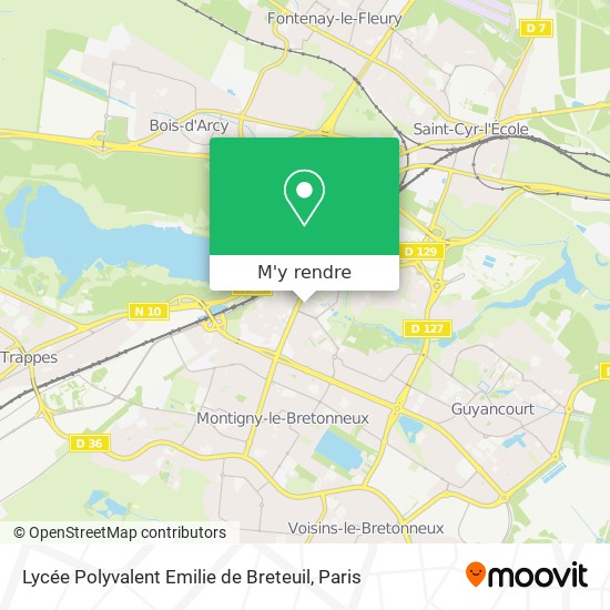 Lycée Polyvalent Emilie de Breteuil plan