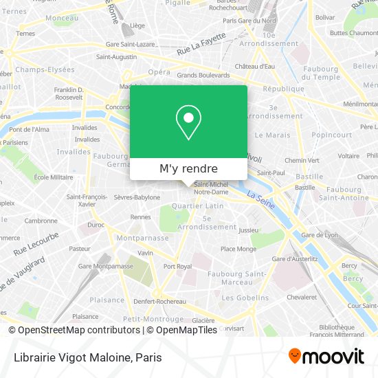 Librairie Vigot Maloine plan