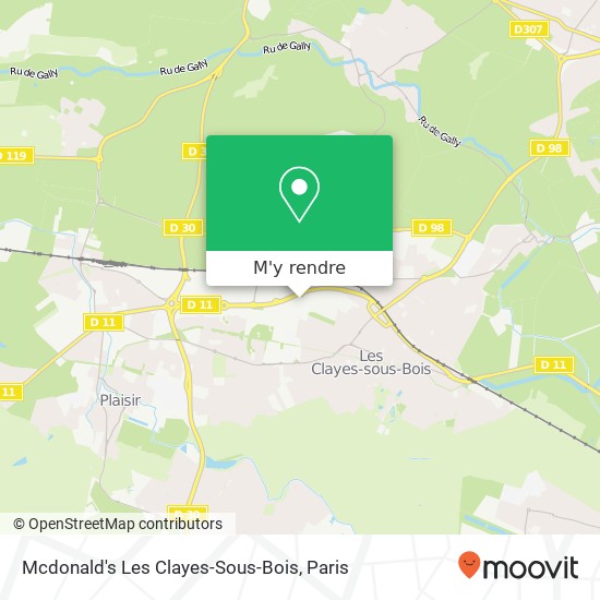 Mcdonald's Les Clayes-Sous-Bois plan