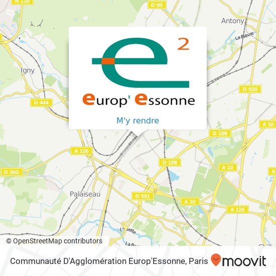 Communauté D'Agglomération Europ'Essonne plan