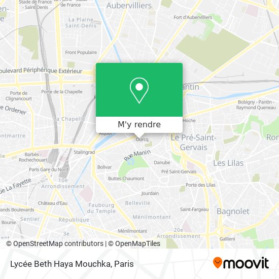 Lycée Beth Haya Mouchka plan