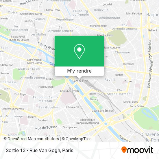 Sortie 13 - Rue Van Gogh plan