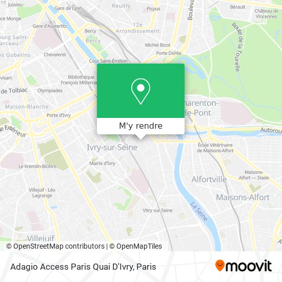 Adagio Access Paris Quai D'Ivry plan