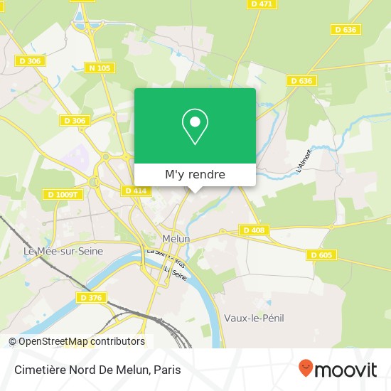 Cimetière Nord De Melun plan