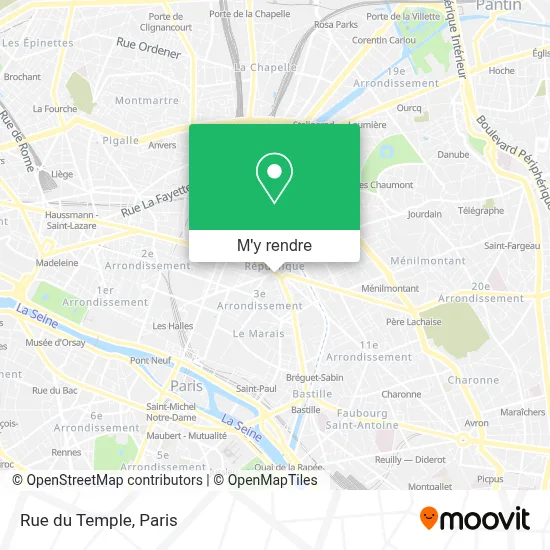 Rue du Temple plan