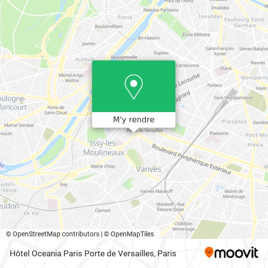 Hôtel Oceania Paris Porte de Versailles plan