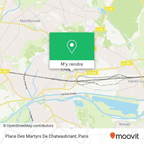 Place Des Martyrs De Chateaubriant plan