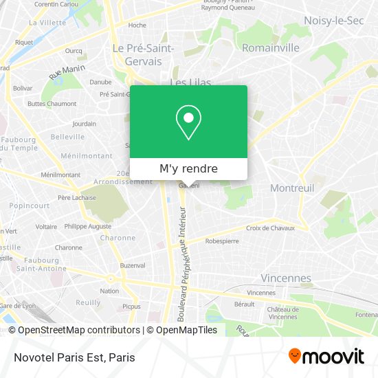Novotel Paris Est plan