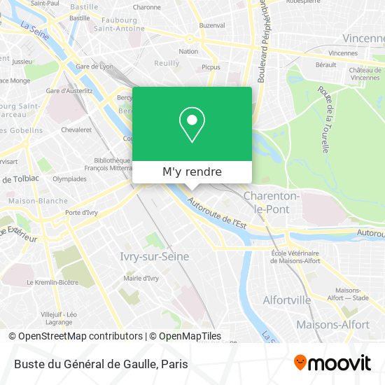 Buste du Général de Gaulle plan