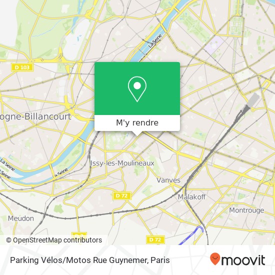 Parking Vélos / Motos Rue Guynemer plan
