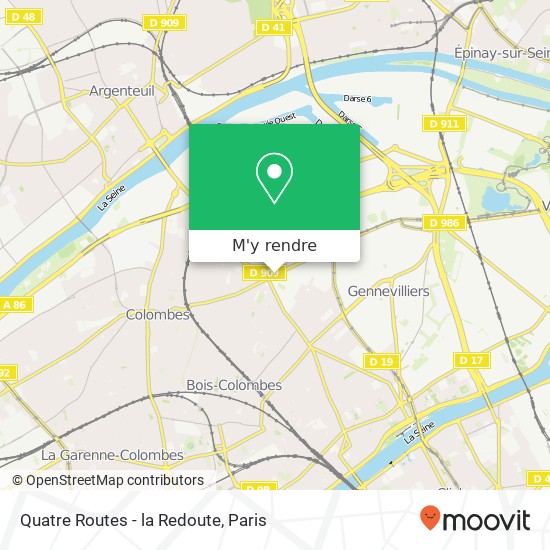 Quatre Routes - la Redoute plan