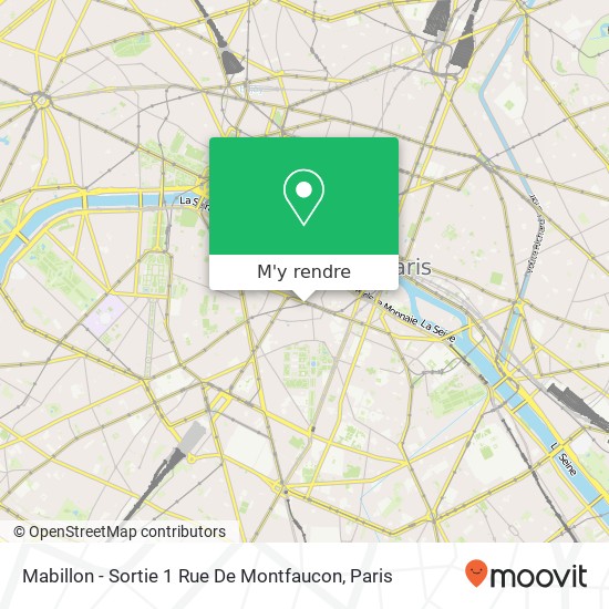 Mabillon - Sortie 1 Rue De Montfaucon plan