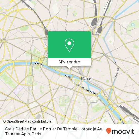 Stèle Dédiée Par Le Portier Du Temple Horoudja Au Taureau Apis plan