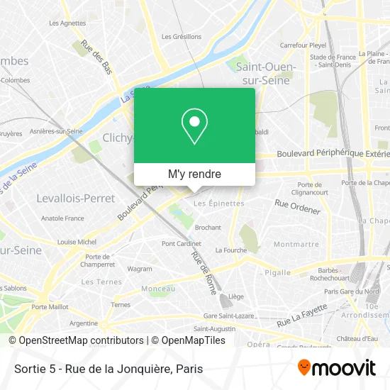 Sortie 5 - Rue de la Jonquière plan