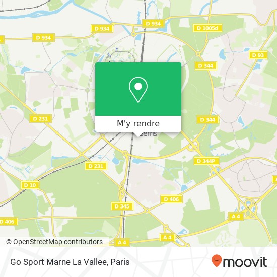 Go Sport Marne La Vallee plan