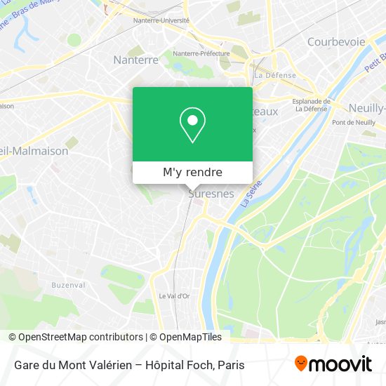 Gare du Mont Valérien – Hôpital Foch plan