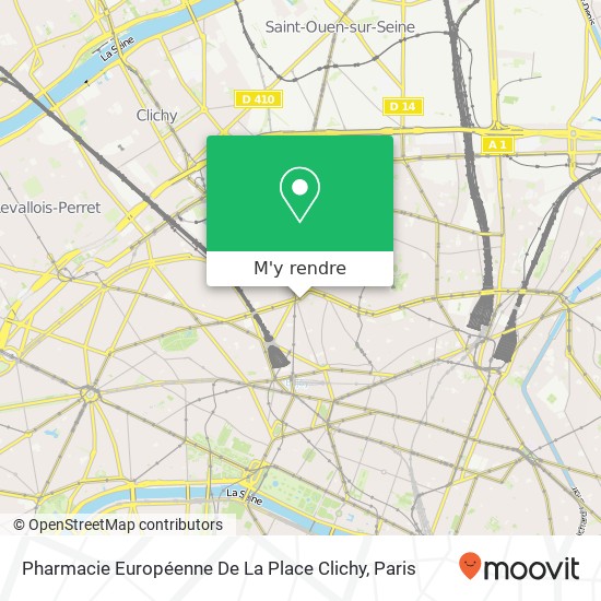 Pharmacie Européenne De La Place Clichy plan