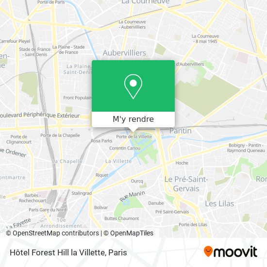 Hôtel Forest Hill la Villette plan