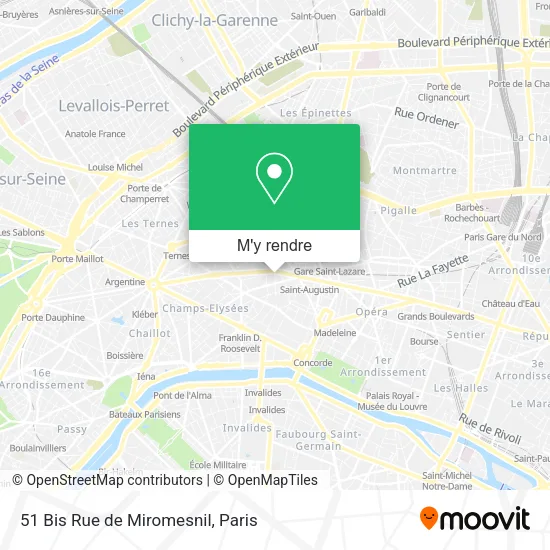 51 Bis Rue de Miromesnil plan