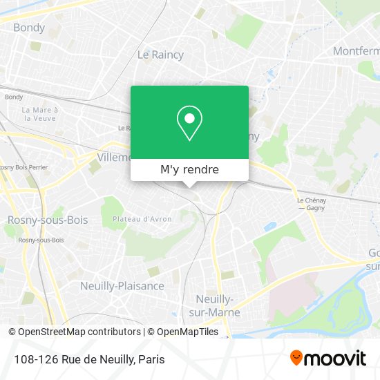 108-126 Rue de Neuilly plan