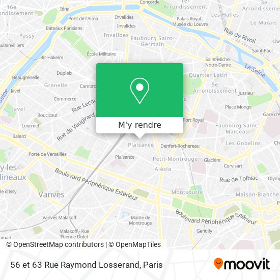 56 et 63 Rue Raymond Losserand plan