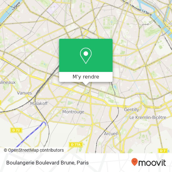 Boulangerie Boulevard Brune plan