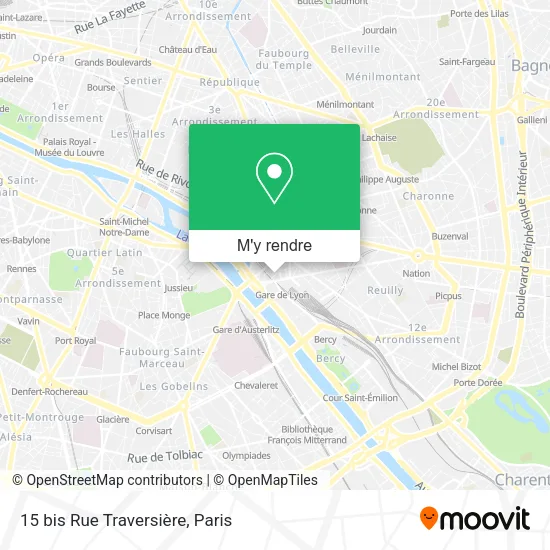 15 bis Rue Traversière plan