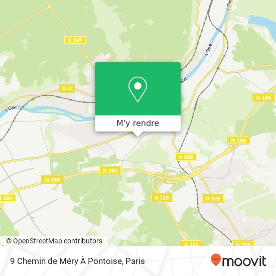 9 Chemin de Méry À Pontoise plan