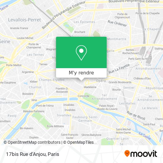 17bis Rue d'Anjou plan