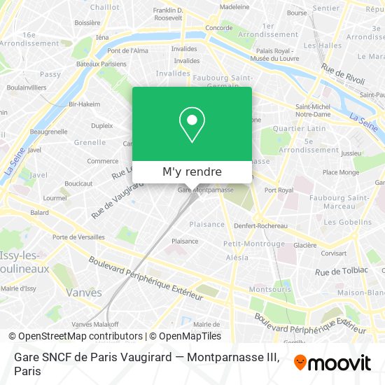 Gare SNCF de Paris Vaugirard — Montparnasse III plan