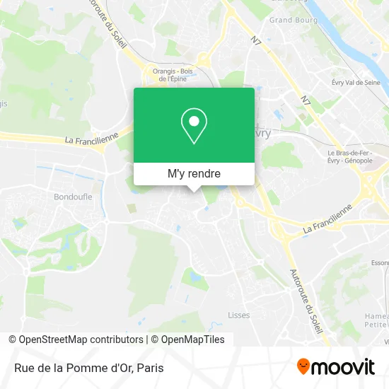 Rue de la Pomme d'Or plan