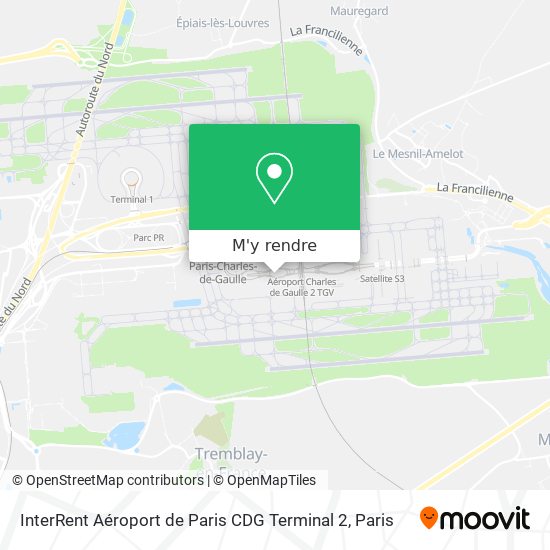 InterRent Aéroport de Paris CDG Terminal 2 plan