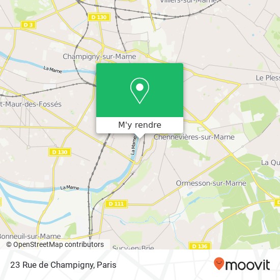 23 Rue de Champigny plan