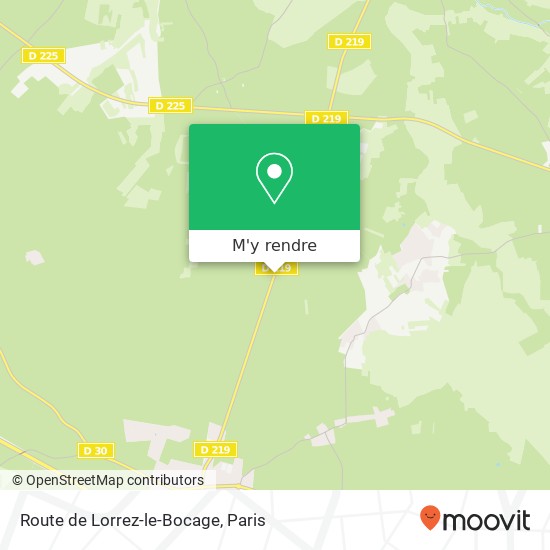 Route de Lorrez-le-Bocage plan