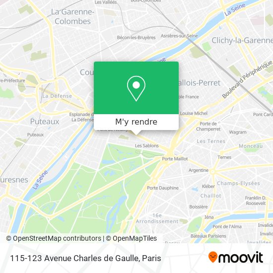 115-123 Avenue Charles de Gaulle plan