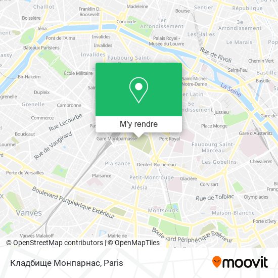 Кладбище Монпарнас plan
