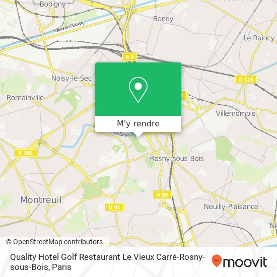 Quality Hotel Golf Restaurant Le Vieux Carré-Rosny-sous-Bois plan